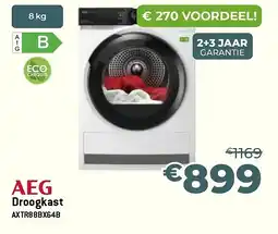 Exellent AEG Droogkast AXTR88BX64B aanbieding