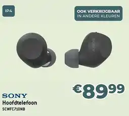 Exellent SONY Hoofdtelefoon SCWFC710NB aanbieding