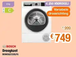 Expert Droogkast BOWQG233DLFG aanbieding