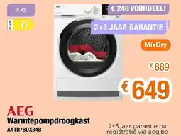 Expert AEG Warmtepompdroogkast aanbieding