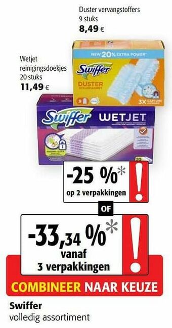 Colruyt Swiffer volledig assortiment aanbieding