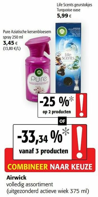 Colruyt Airwick volledig assortiment aanbieding