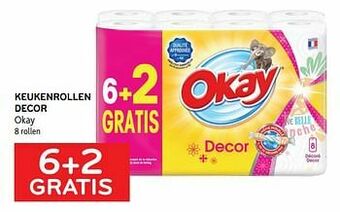 Keukenrollen decor okay 6+2 gratis