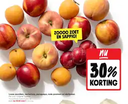 Jumbo Losse perziken, nectarines, paraguayo, rode pruimen en abrikozen aanbieding