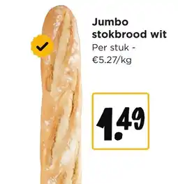 Jumbo Jumbo stokbrood wit aanbieding