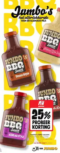 Jumbo Jumbo's bbq sauzen aanbieding