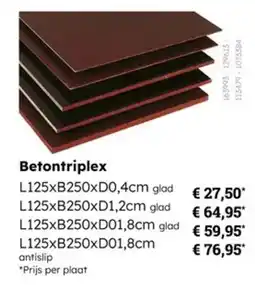 Multi bazar Betontriplex aanbieding