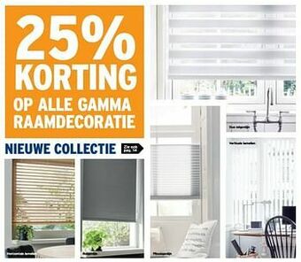 GAMMA 25% korting op alle gamma raamdecoratie aanbieding