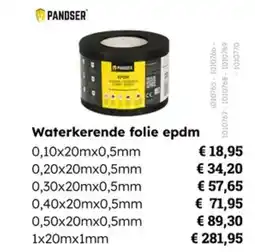 Multi bazar Waterkerende folie epdm aanbieding