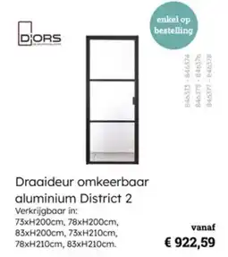 Multi bazar Draaideur omkeerbaar aluminium district 2 aanbieding