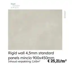 Multi bazar Rigid wall standard panels mincio aanbieding