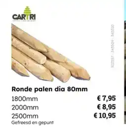 Multi bazar Ronde palen dia 80mm aanbieding
