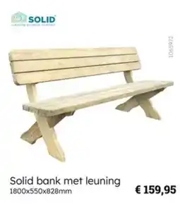 Multi bazar Solid bank met leuning aanbieding