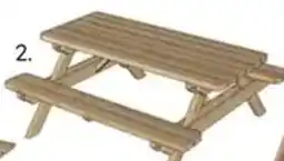 Multi bazar Solid picknicktafel afgronde hoeken aanbieding