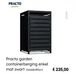 Multi bazar Practo garden containerberging enkel mat zwart aanbieding