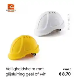 Multi bazar Veiligheidshelm met glijsluiting geel of wit aanbieding