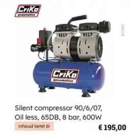 Multi bazar Silent compressor 90 / 6 / 07 aanbieding