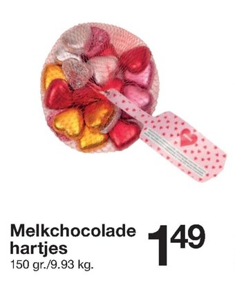 Melkchocolade hartjes