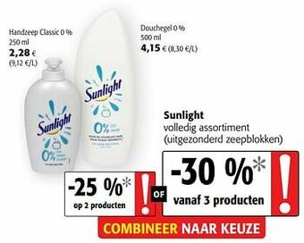 Colruyt Sunlight volledig assortiment aanbieding