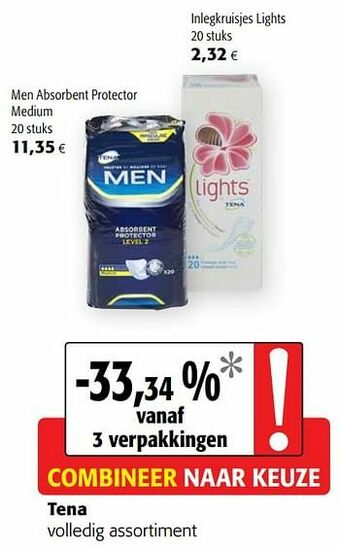 Colruyt Tena volledig assortiment aanbieding