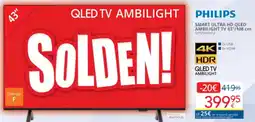 Eldi Philips smart ultra hd qled ambilight tv 43PUS8500/12 aanbieding