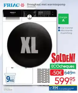 Eldi Friac Droogkast met warmtepomp DKW9020E aanbieding