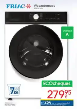 Eldi Friac wasautomaat WA7430A aanbieding