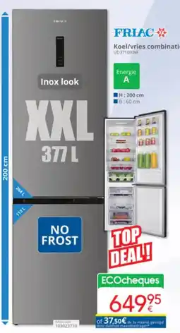 Eldi Friac Koel/vries combinatie UD37100NF aanbieding