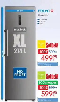 Eldi Friac diepvriezer VDV5805 aanbieding