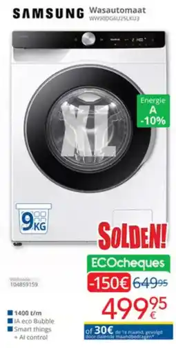 Eldi Samsung wasautomaat WW900G6U25LKU3 aanbieding