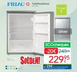 Eldi Friac tafelkoelkast CO1732 aanbieding