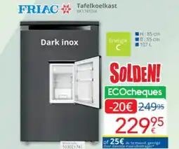 Eldi Friac Tafelkoelkast KK1741DIX aanbieding