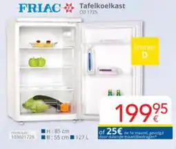 Eldi Friac tafelkoelkast CO 1725 aanbieding