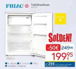 Eldi Friac tafelkoelkast KK1711 aanbieding