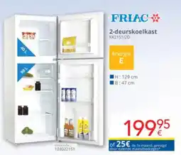 Eldi Friac 2-deurskoelkast KK2151/2D aanbieding