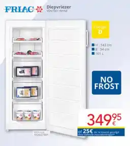Eldi Friac Diepvriezer VDV7301 WHNF aanbieding