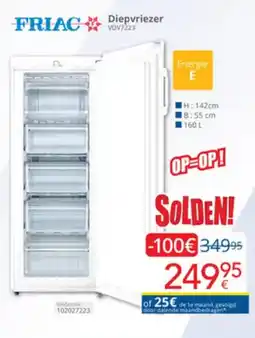 Eldi Friac Diepvriezer VDV7223 aanbieding