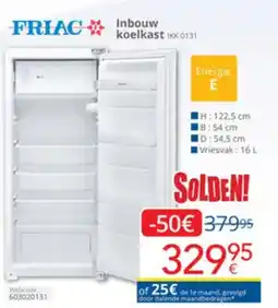 Eldi Friac inbouw koelkast IKK 0131 aanbieding