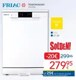 Eldi Friac Vaatwasser VW2006 aanbieding