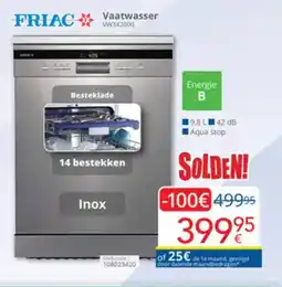 Eldi Friac Vaatwasser VW34200XL aanbieding