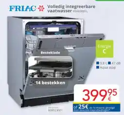 Eldi Friac Volledig integreerbare vaatwasser FIWW3001L aanbieding