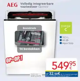 Eldi AEG Volledig integreerbare vaatwasser FS8377072 aanbieding