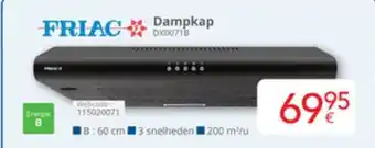 Eldi Friac dampkap DK0071B aanbieding