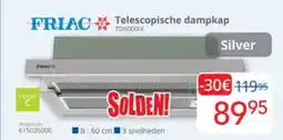 Eldi Friac telescopische dampkap TD60001X aanbieding