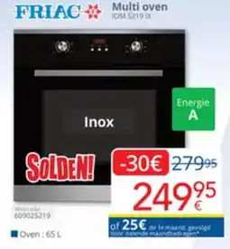 Eldi Friac multi oven IOM 5219 X aanbieding
