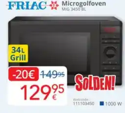 Eldi Friac microgolfoven MIG 3450 BL aanbieding