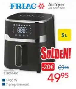 Eldi Friac Airfryer AIF 5000 NW aanbieding