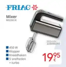 Eldi Friac Mixer MX260 IX aanbieding