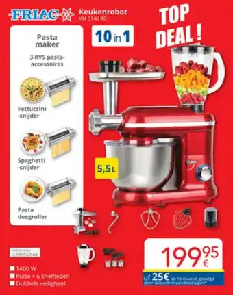 Eldi Friac keukenrobot KM 5140 RD aanbieding