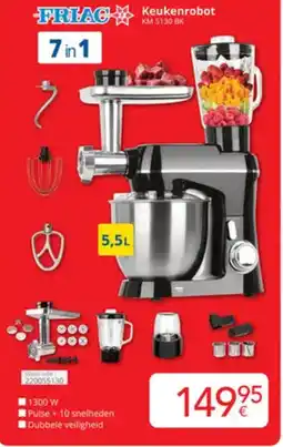 Eldi Friac keukenrobot KM 5130 BK aanbieding